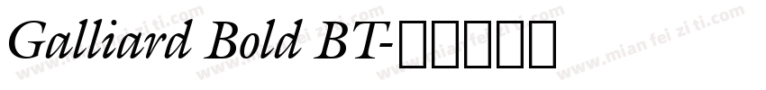 Galliard Bold BT字体转换